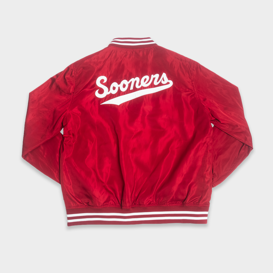 Script Bomber Jacket Oklahoma Sooners Vintage Script Bomber Jacket | Homefield
