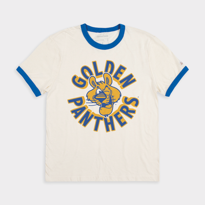 Pitt Vintage Golden Panthers Winking ROC Ringer Tee