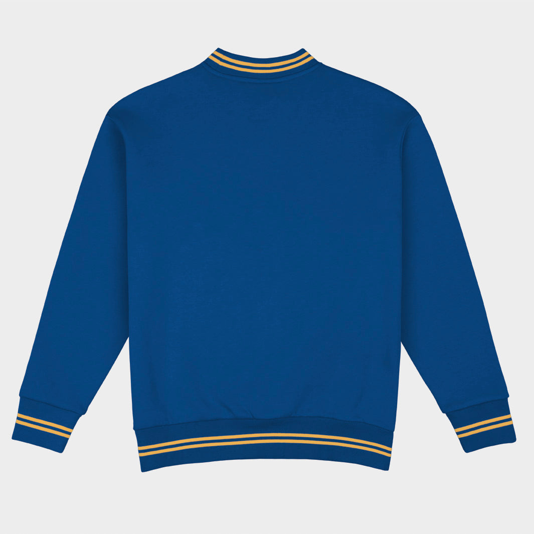 Pitt Football Embroidered Tri-Stripe Crewneck