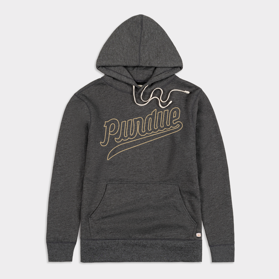 Purdue Script Background Purdue Boilermakers Classic Script Outline Hoodie | Homefield