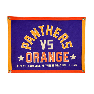 Pitt Panthers vs. Syracuse Orange Color Block Camp Flag