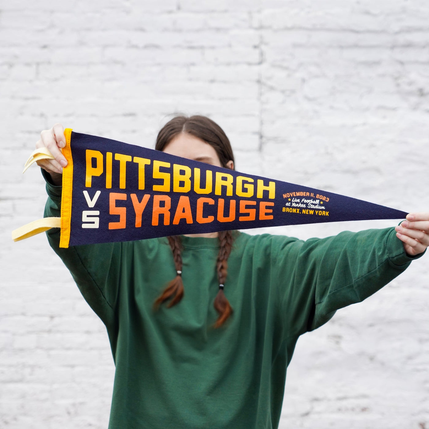 Pitt-Syracuse Yankee Stadium Centennial Football Pennant