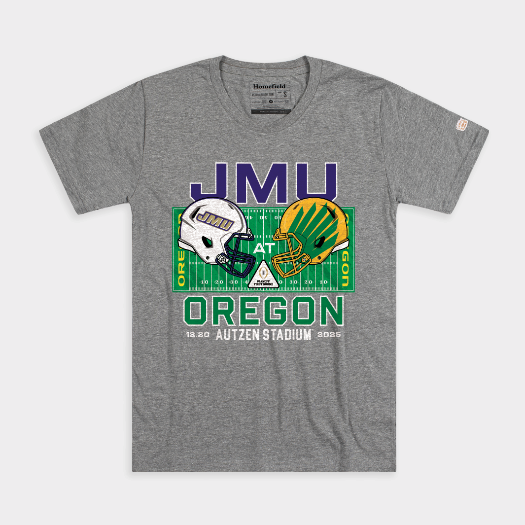 JMU vs. Oregon 2025 College Football Playoff Tee