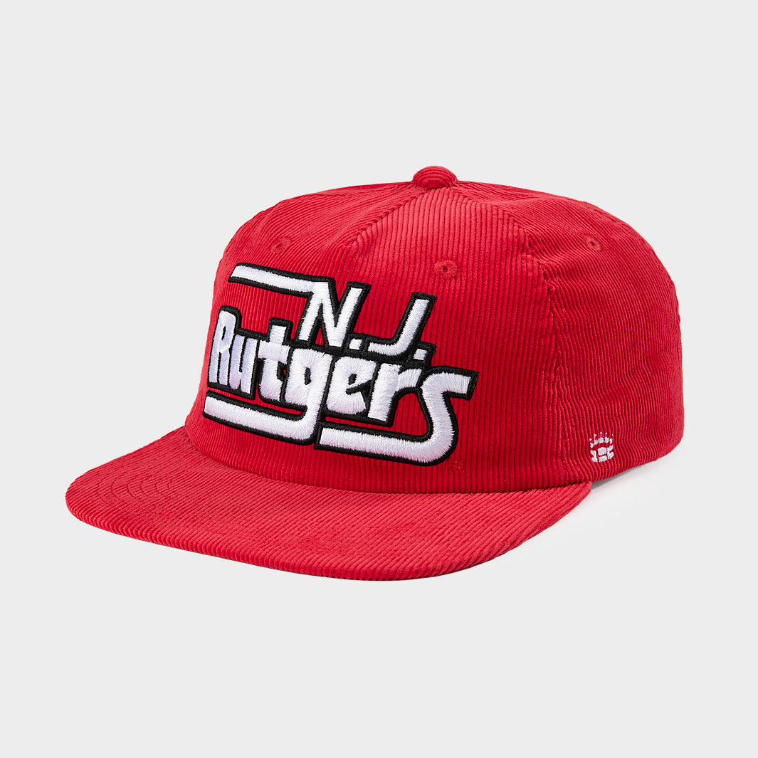 Rutgers Retro New Jersey Wordmark Corduroy Hat