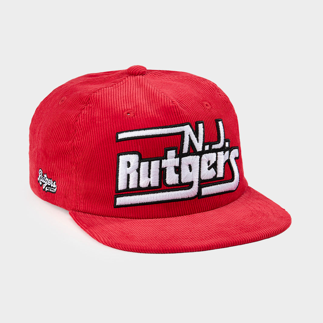 Rutgers Retro New Jersey Wordmark Corduroy Hat
