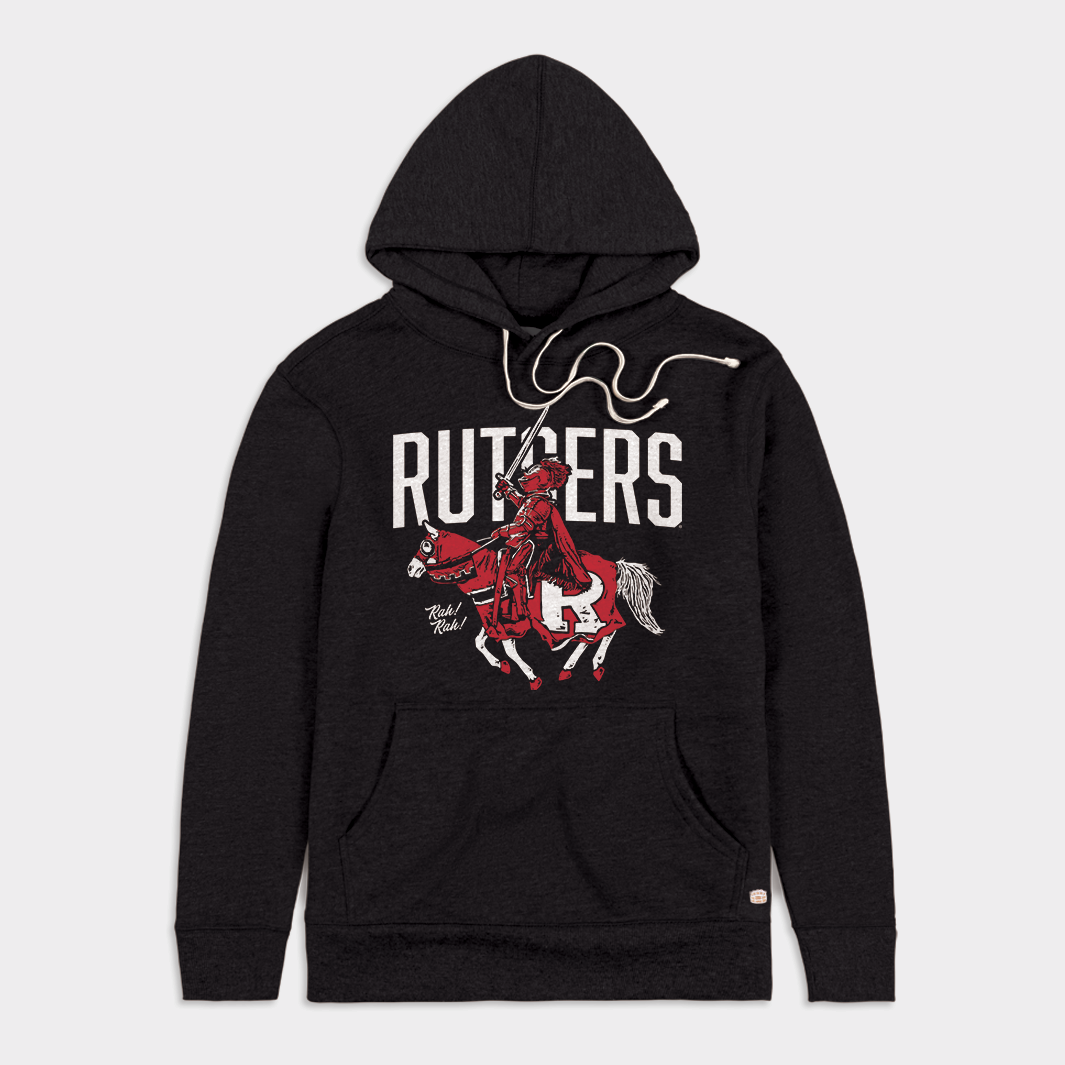 Black Rutgers Knights Scarlet Knight Hoodie