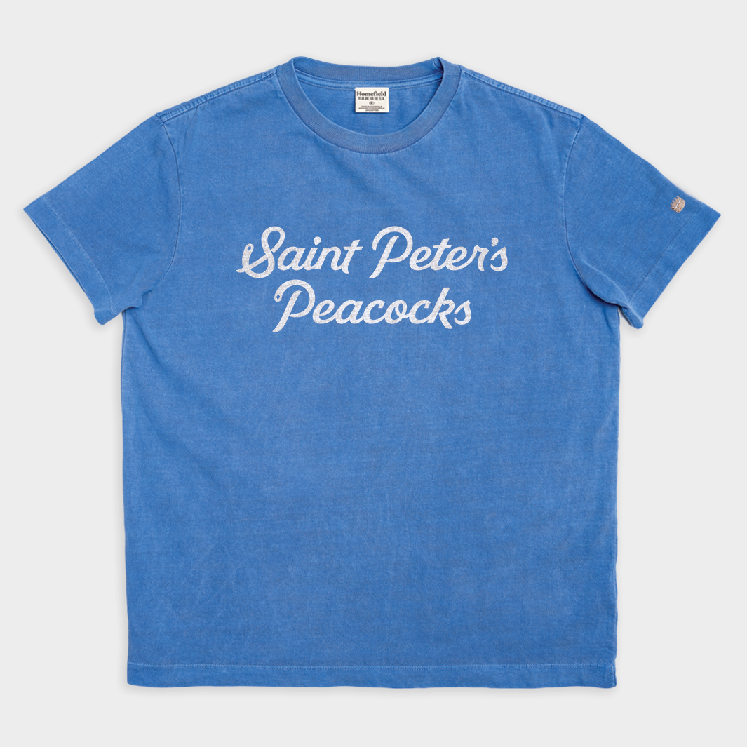 Saint Peter's Basketball Script Heavyweight Tee