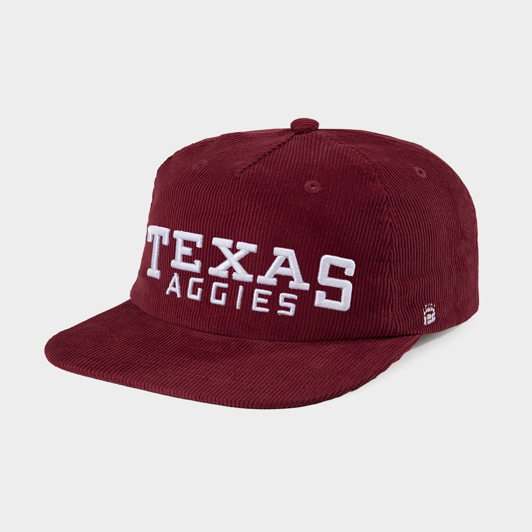 Texas A&M Aggies Retro Wordmark Corduroy Hat