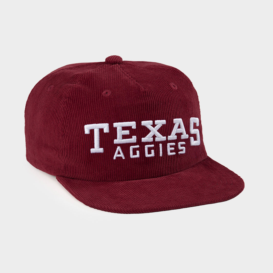 Texas A&M Aggies Retro Wordmark Corduroy Hat