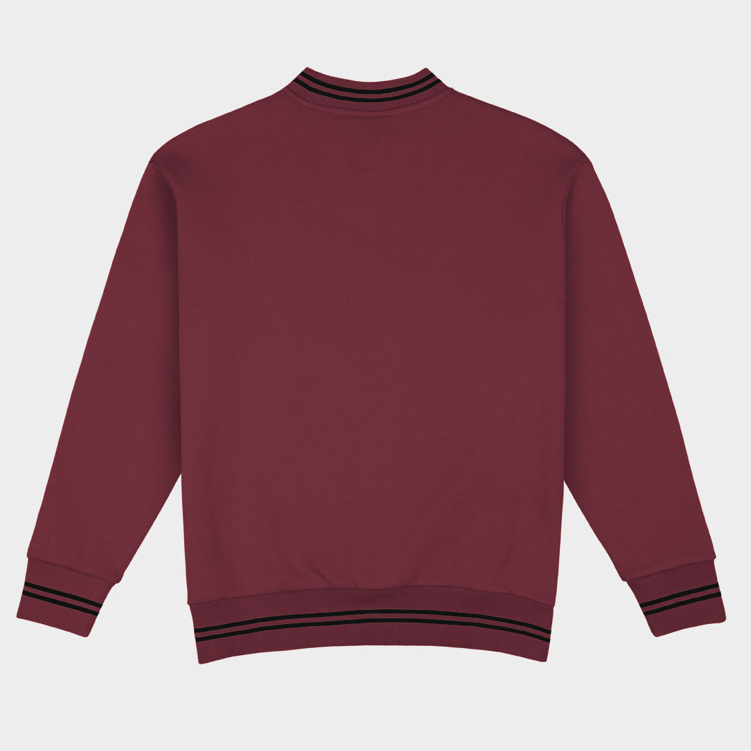 Texas A&M Football Embroidered Tri-Stripe Crewneck
