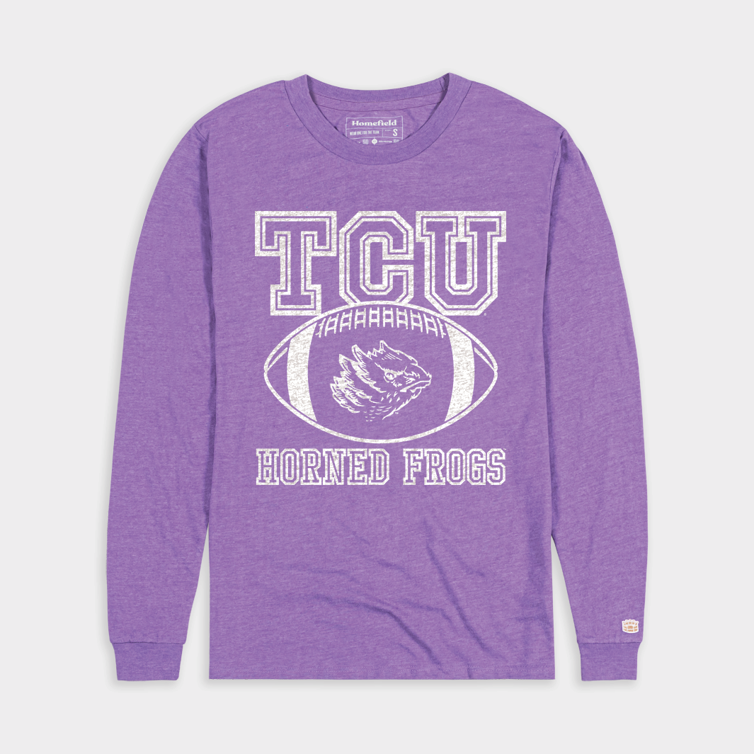 TCU Horned Frogs Retro Football Long Sleeve