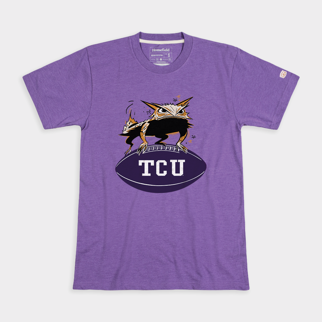1957 TCU Horned Frog Purple Tee