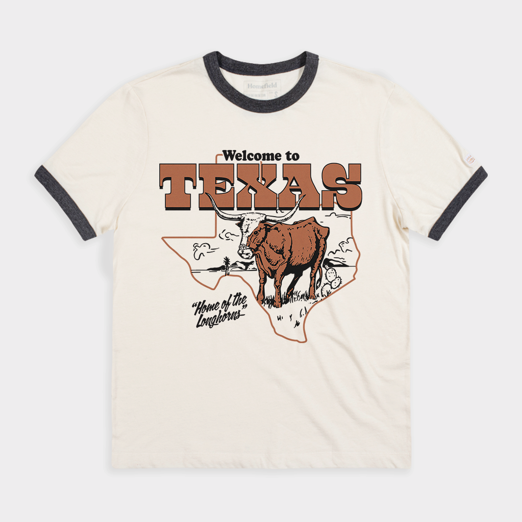 Texas "Home of the Longhorns" Ringer Tee