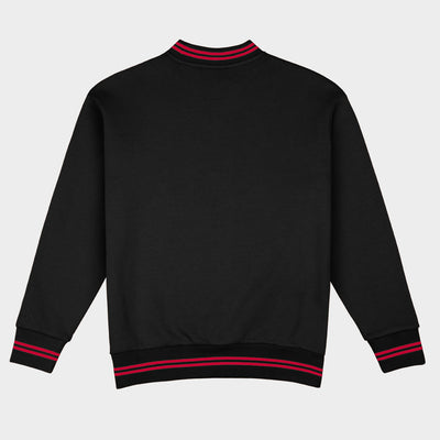 Texas Tech Football Embroidered Tri-Stripe Crewneck