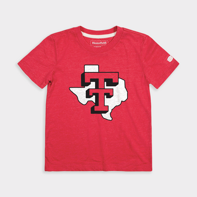 TTU Texas Outline Double "T" Youth Tee