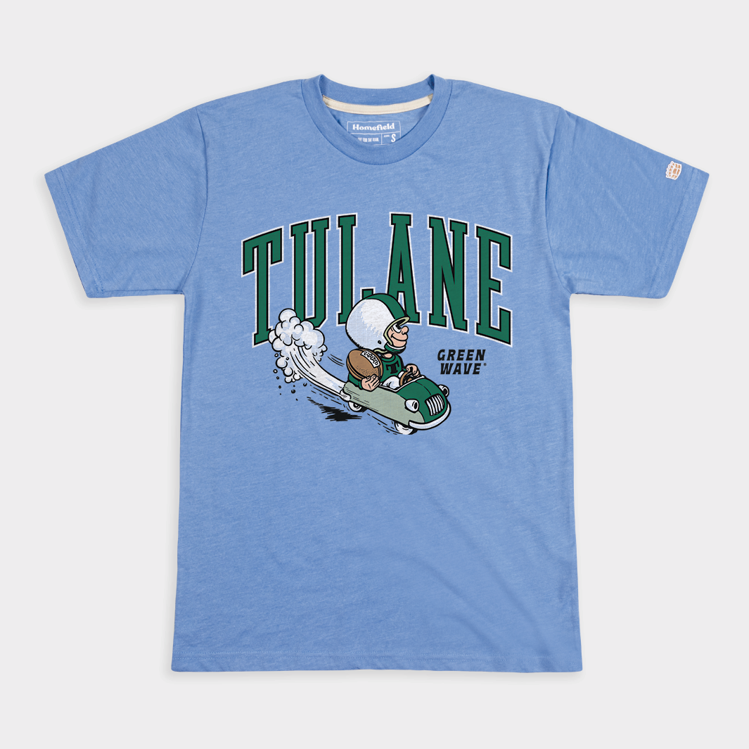 Tulane Football Vintage Greenie Tee