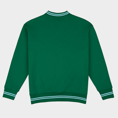 Tulane Football Embroidered Tri-Stripe Crewneck