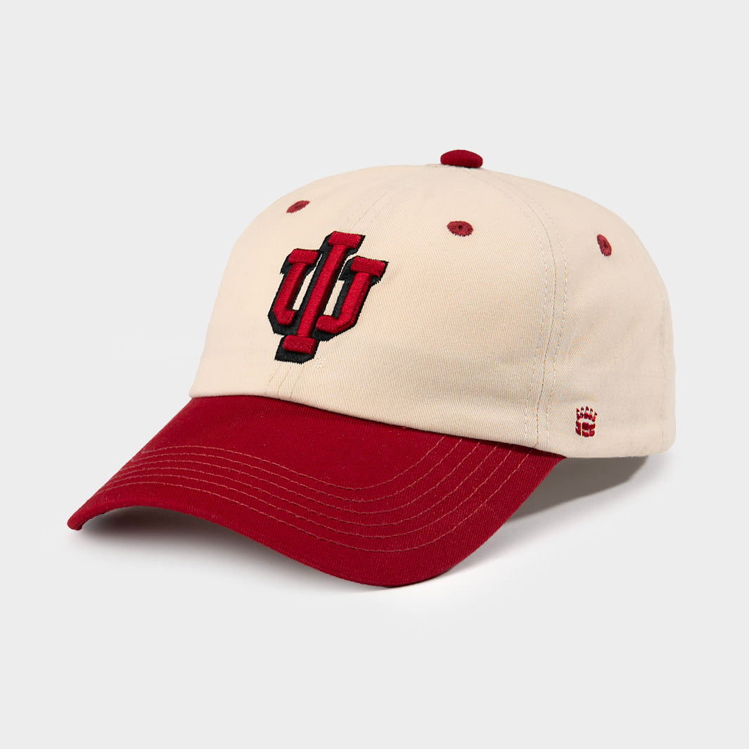 Indiana Drop-Shadow "IU" Two-Tone Dad Hat
