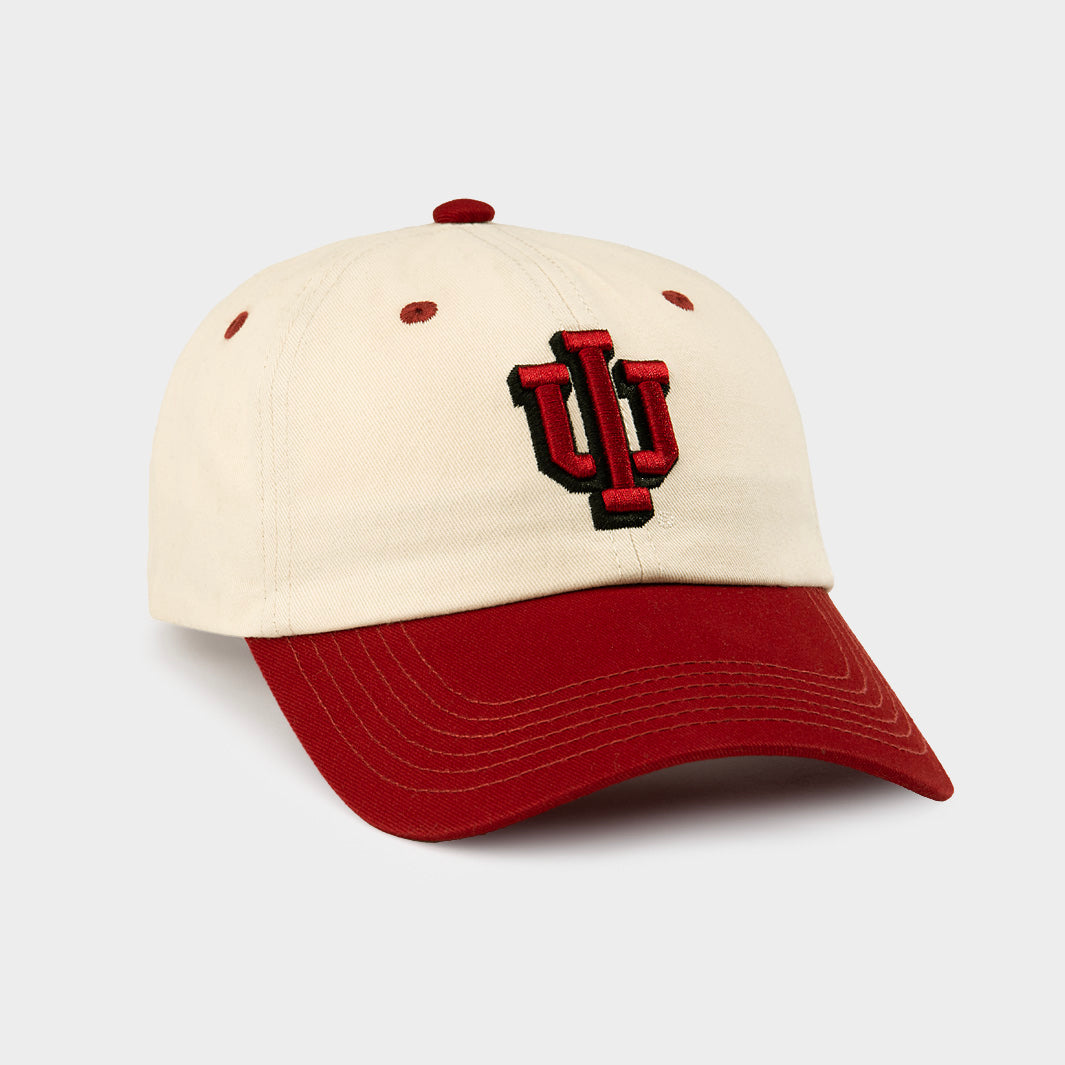 Indiana Drop-Shadow "IU" Two-Tone Dad Hat