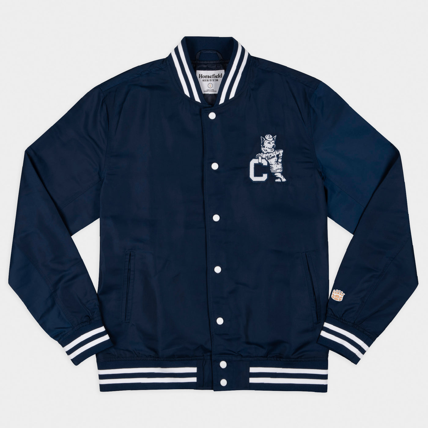 UConn Huskies Arched Bomber Jacket