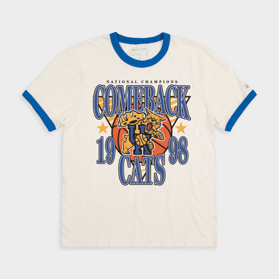 1997-98 Kentucky Basketball "Comeback Cats" Ringer Tee