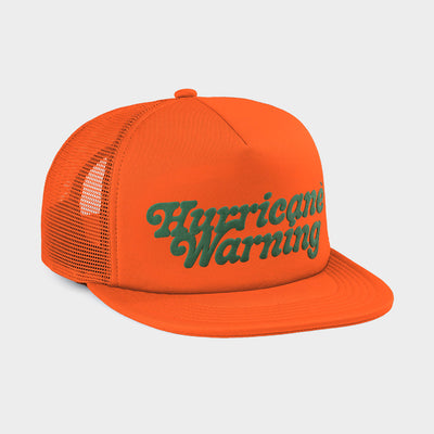 Miami "Hurricane Warning" Puff Ink Trucker Hat