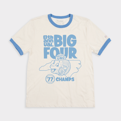 UNC Tar Heels Big Four 1977 Champs Ringer Tee