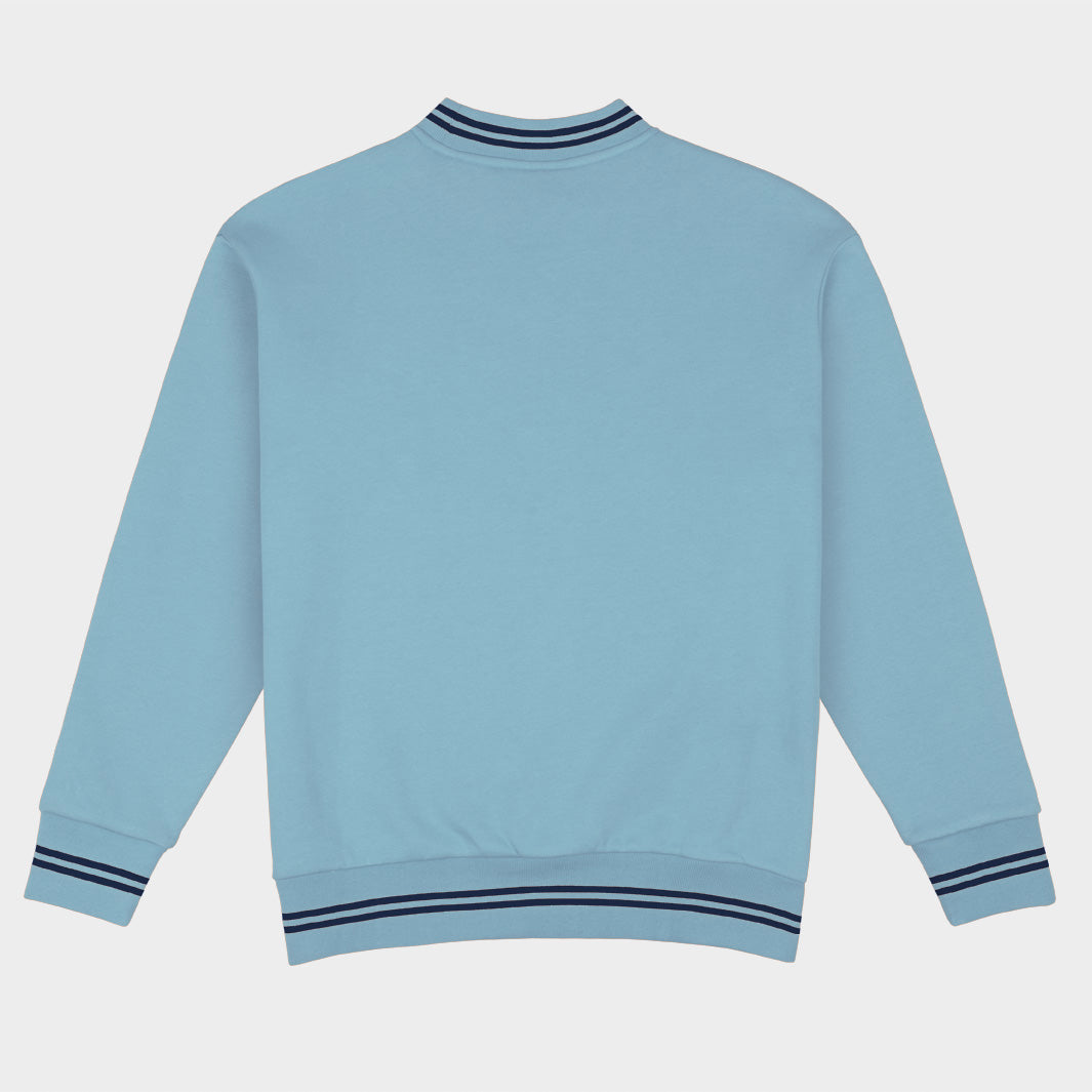 North Carolina Football Embroidered Tri-Stripe Crewneck