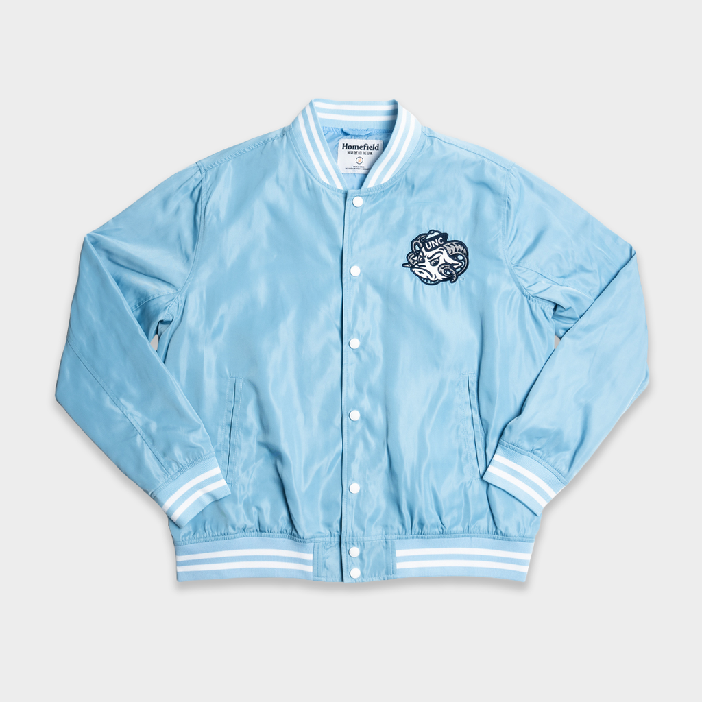 UNC Tar Heels Vintage Rameses Bomber Jacket Homefield