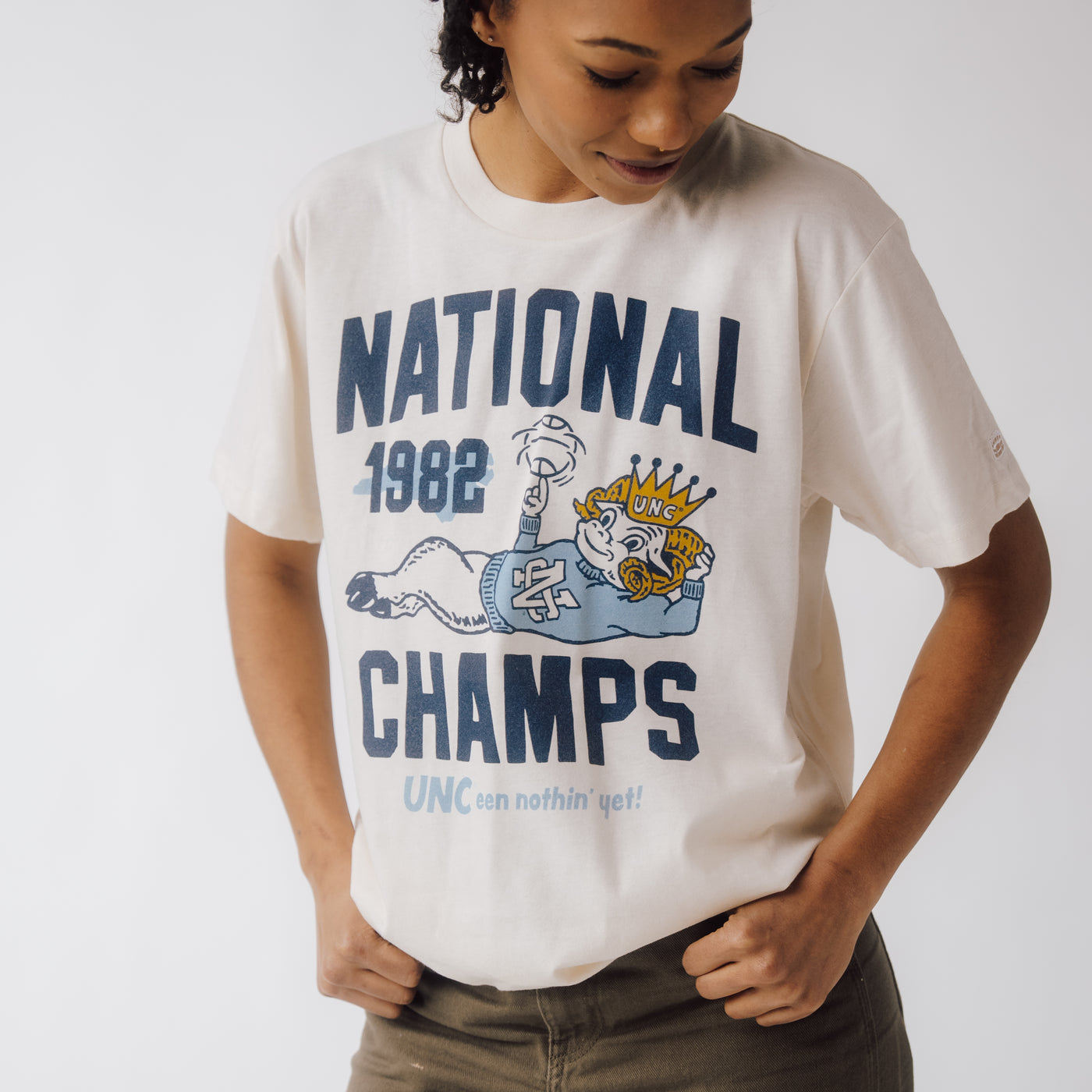 UNC Men's Basketball Vintage 1982 National Champs Tee