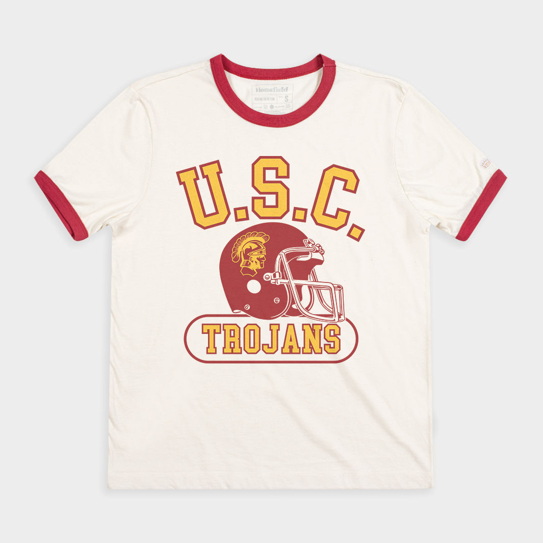USC Trojans Football Ringer Tee