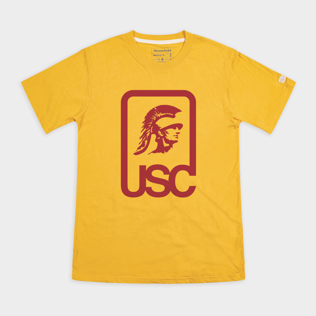 Retro USC Trojan Head Logo Tee