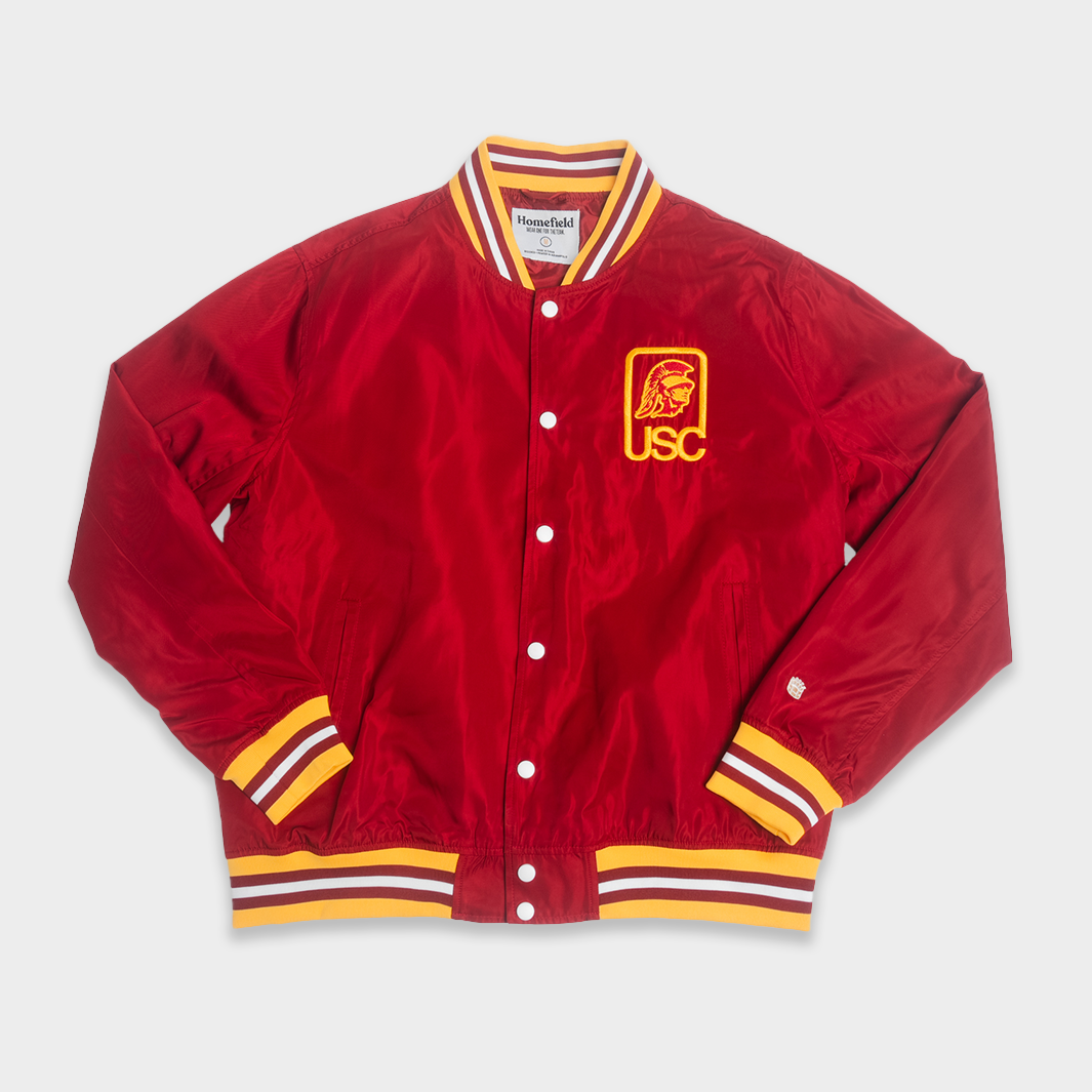 USC Vintage Trojans Script and Logo Bomber Jacket | Homefield