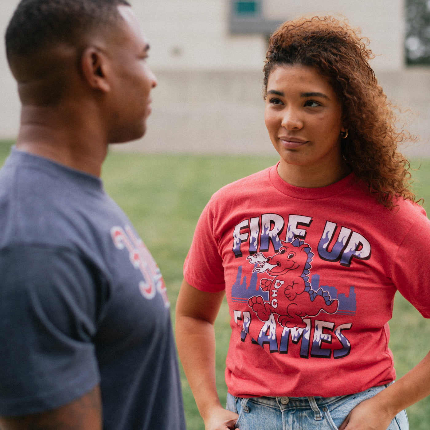 UIC Sparky D. Dragon "Fire Up Flames" Tee