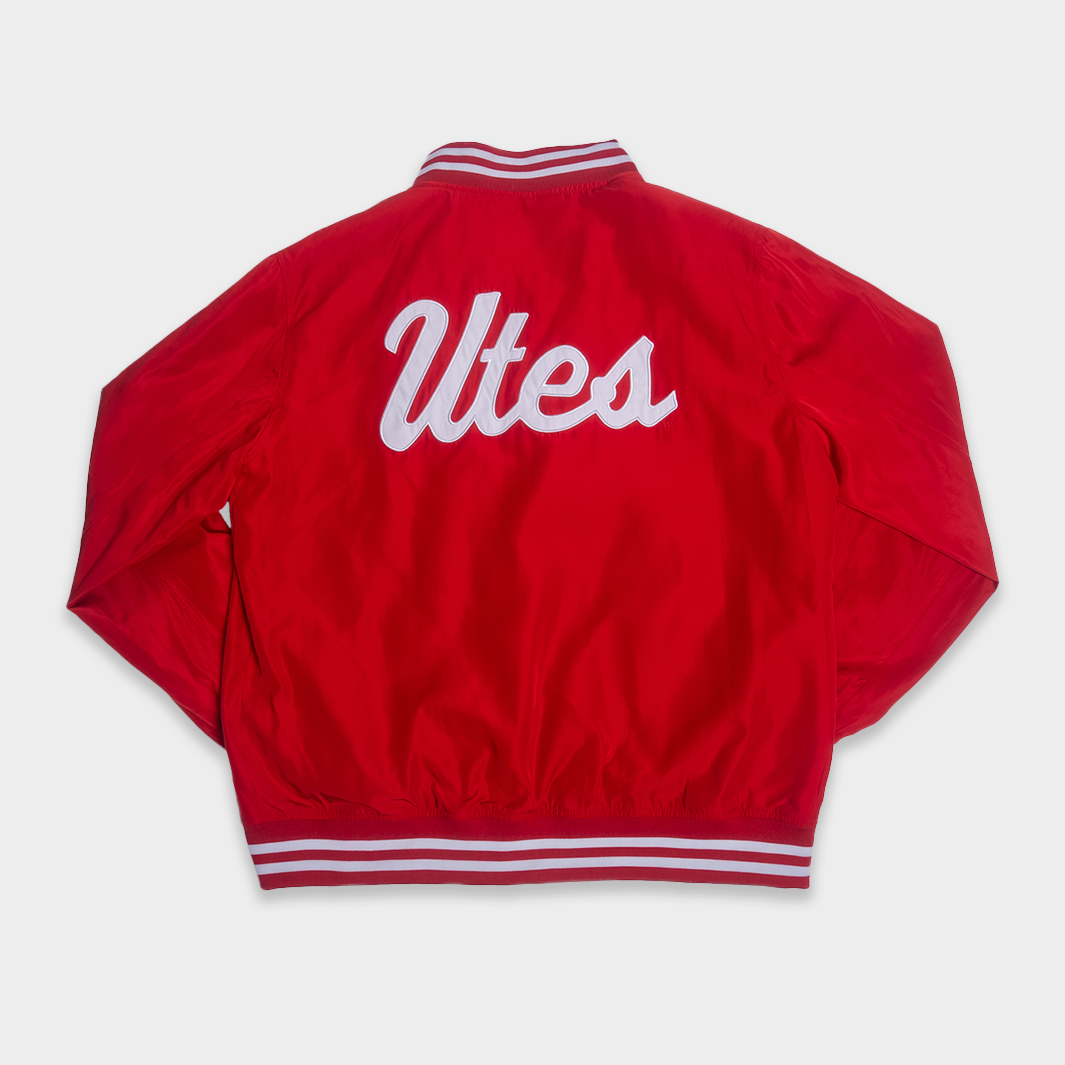 Utah Utes Vintage Script and Logo Bomber Jacket