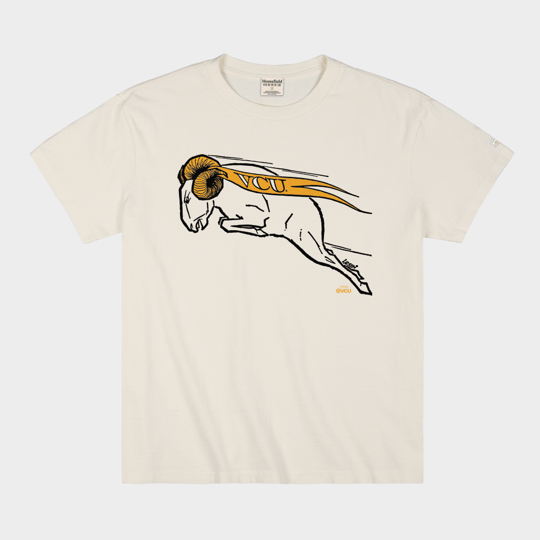 VCU Retro Jumping Ram Logo Heavyweight Tee | Homefield