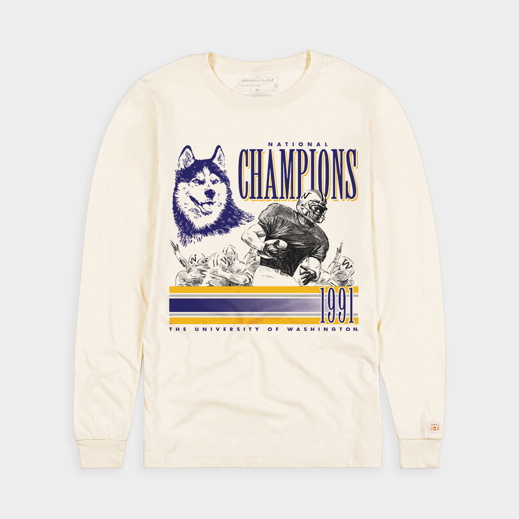 Washington Huskies Football 1991 National Champs Long Sleeve
