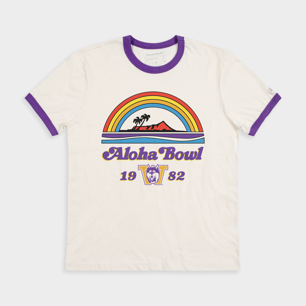 Washington 1982 Aloha Bowl Ringer Tee