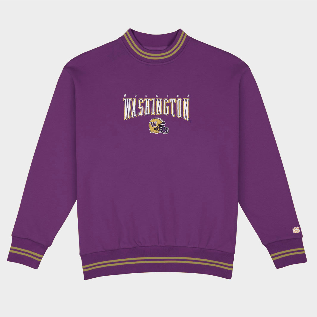 Washington Football Embroidered Tri-Stripe Crewneck