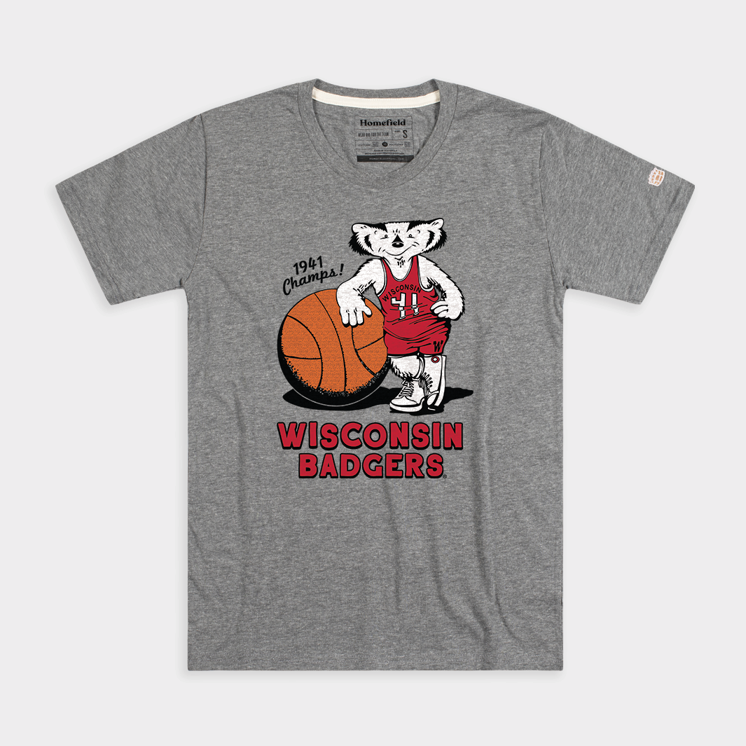 Retro 1941 Badgers Basketball Champs T-Shirt