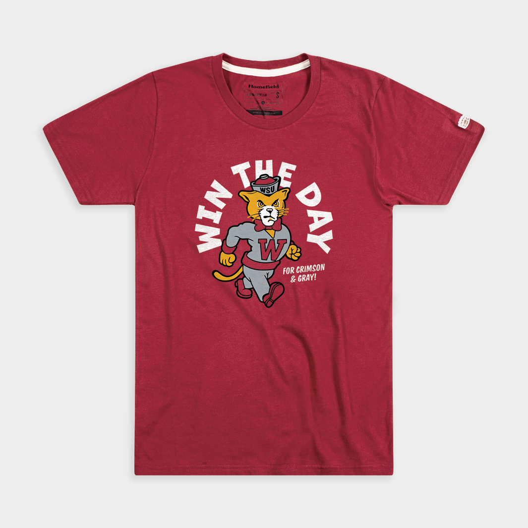 Win the Day WSU Cougar Vintage Mascot Tee
