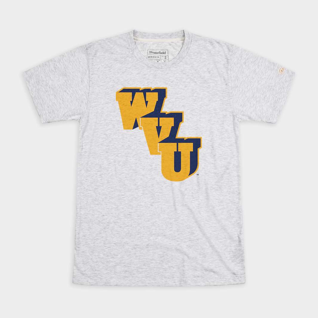 Vintage WVU Block Basketball Logo Tee