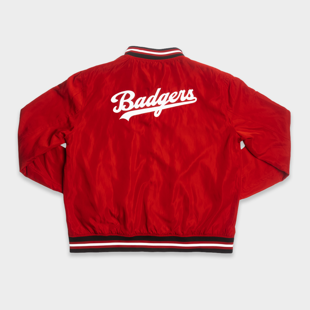 Script Bomber Jacket Wisconsin Badgers Vintage Script Bomber Jacket | Homefield