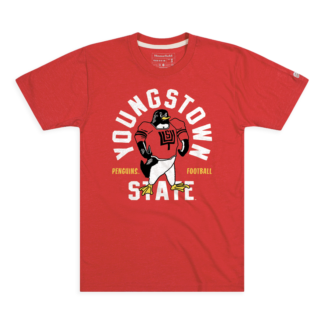 Youngstown State Penguins 1970s Football Tee