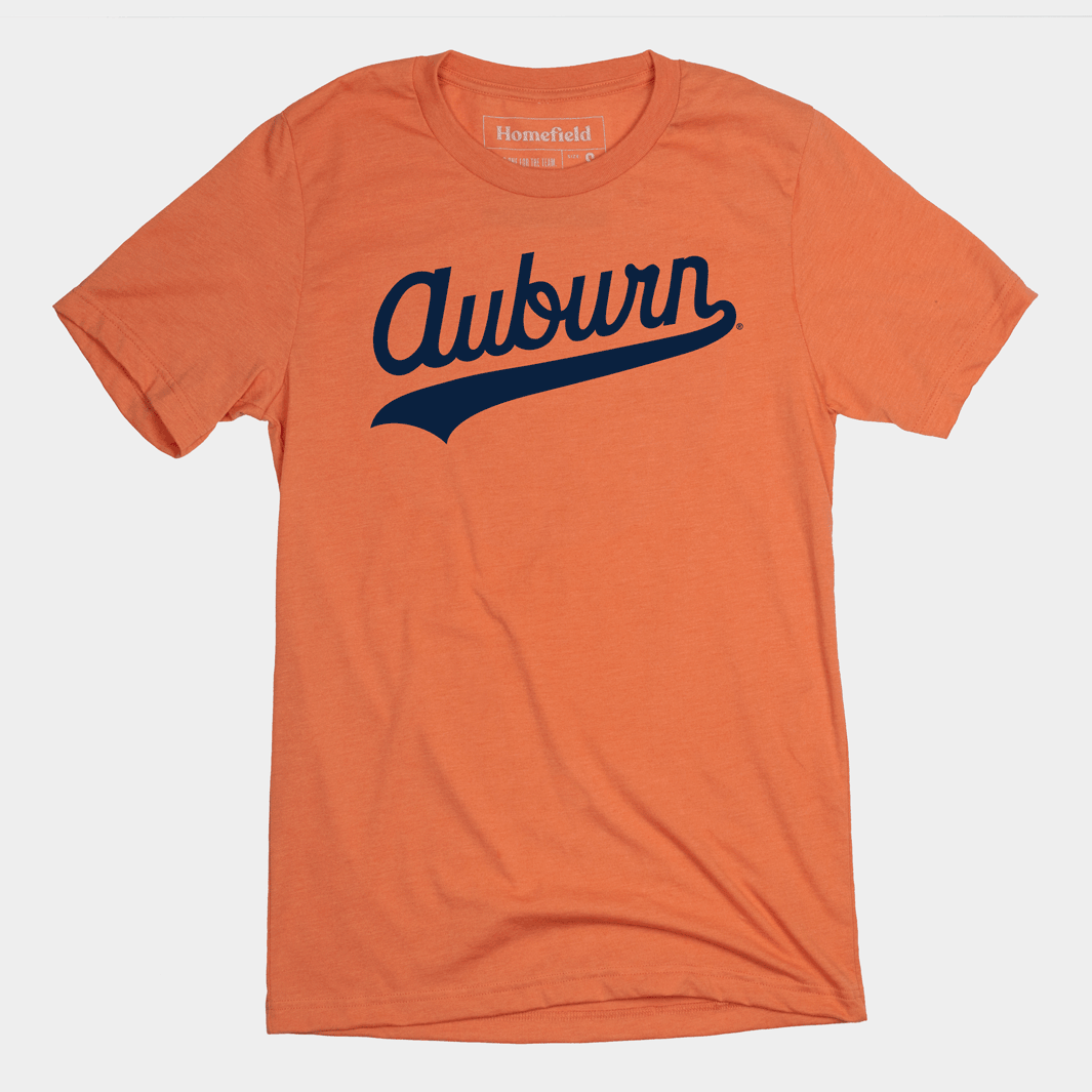 Auburn Baseball Script Orange T-Shirt