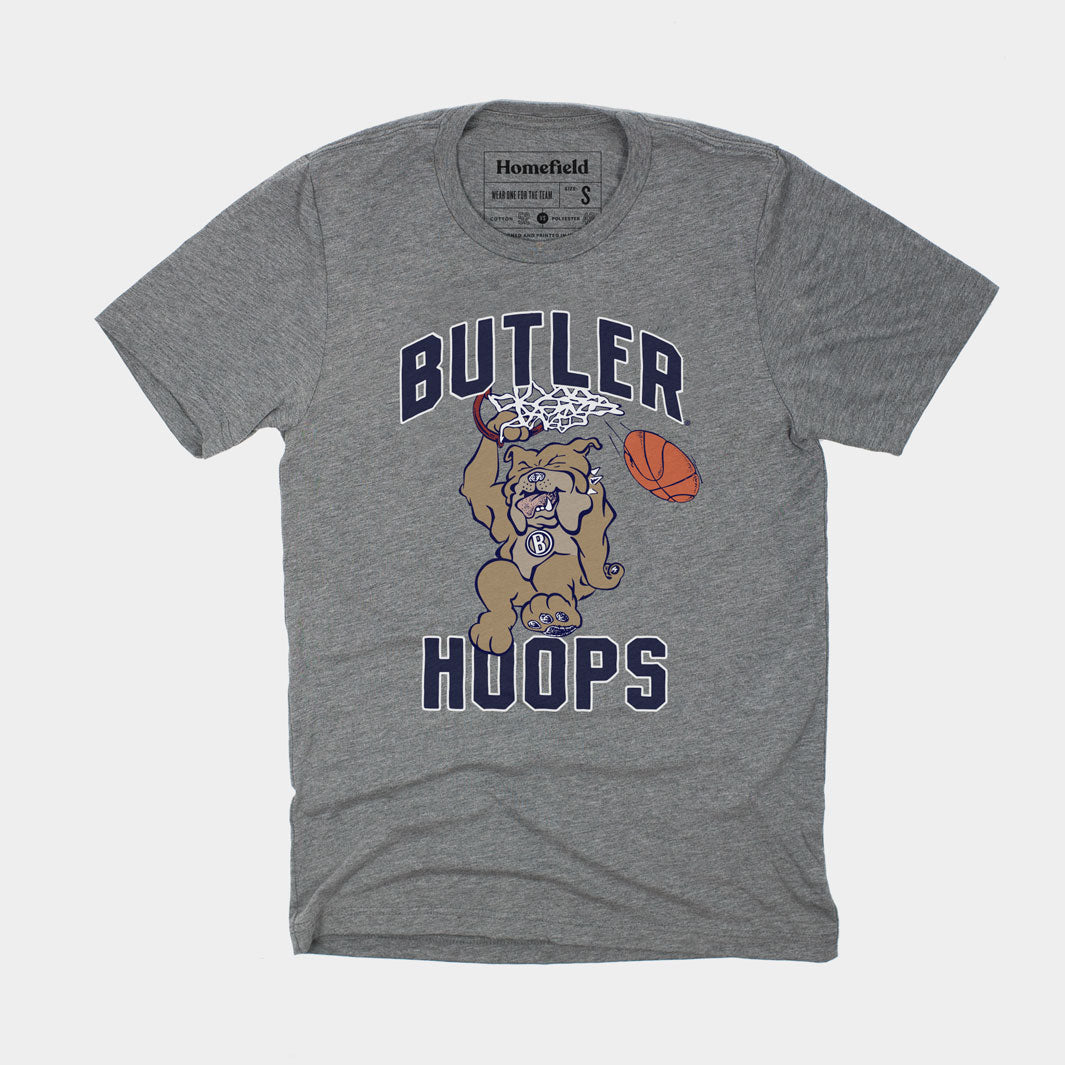 Retro Dunking Bulldog Butler Basketball Tee