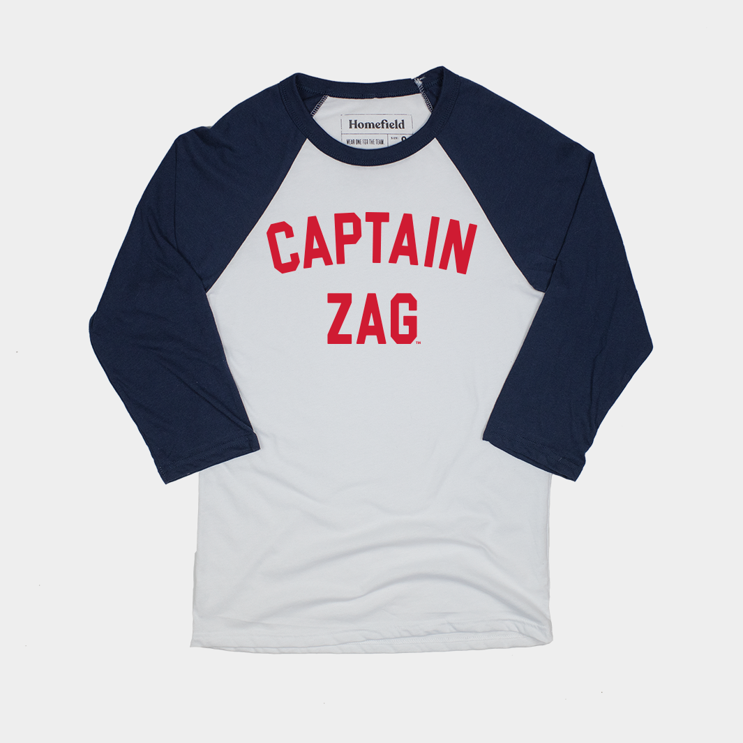Gonzaga Captain Zag Vintage Baseball Tee