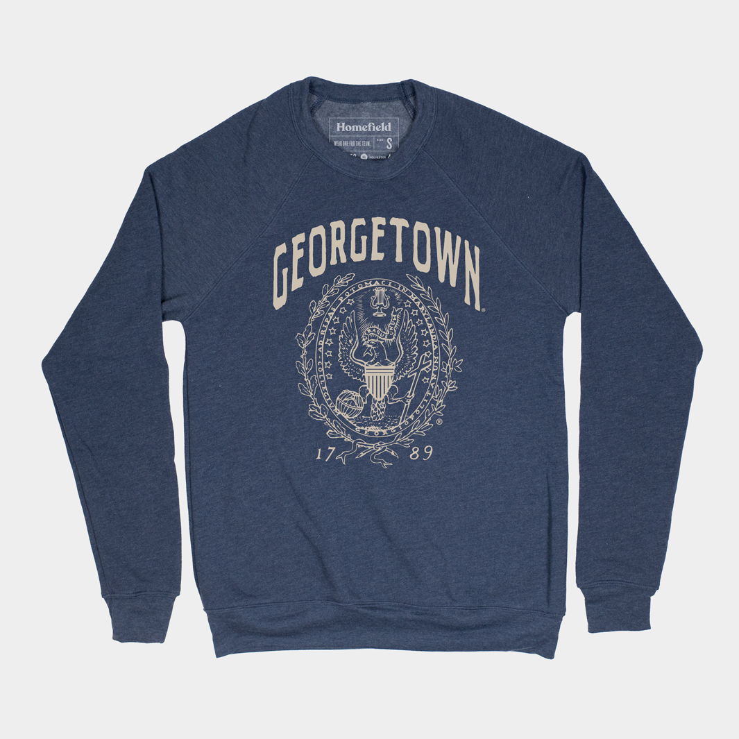 Navy Georgetown Seal Sweatshirt