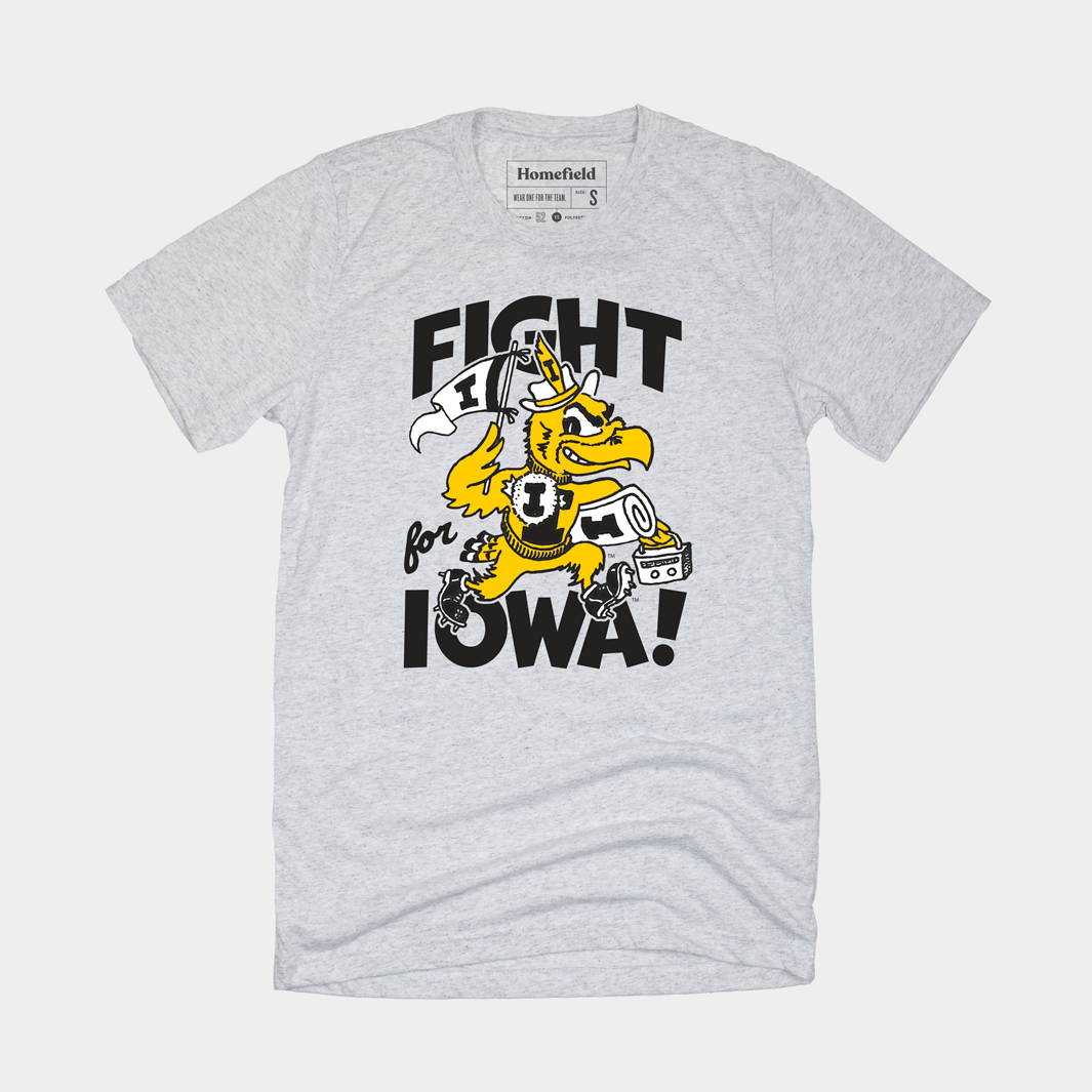 Vintage Fight for Iowa 1980s Herky Tee