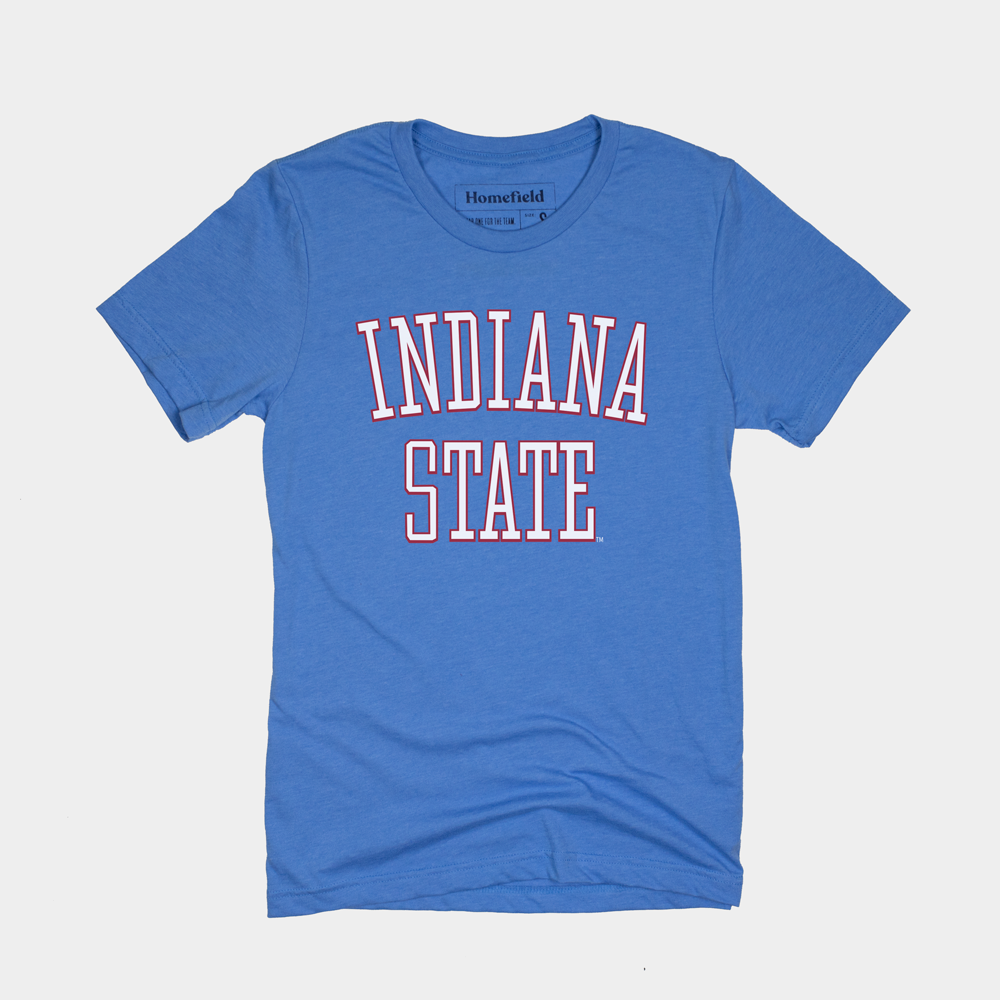 Retro Indiana State Blue and Red Tee